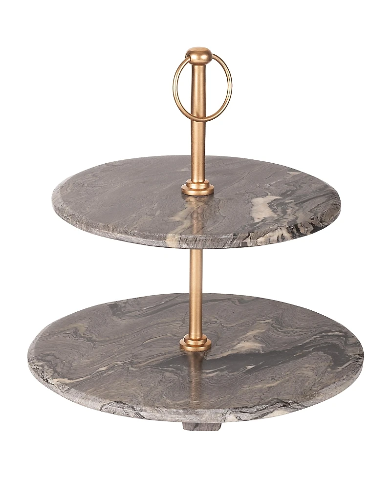 Gauri Kohli Heavenly Brown Onyx Two-Tier Cake Stand