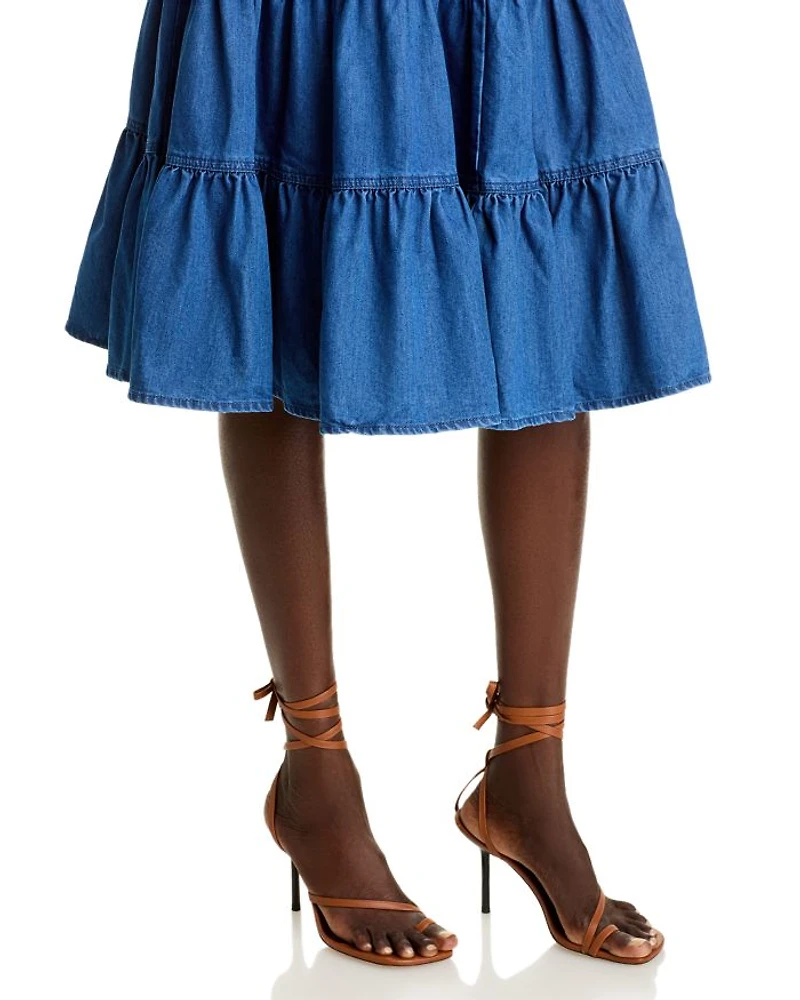 Denim Tiered Dress - Exclusive