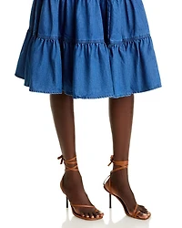 Denim Tiered Dress - Exclusive
