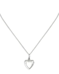Sterling Silver Gucci Heart Pendant Necklace, 15.7-18"