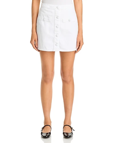 L'Agence Kris Button Front Mini Skirt