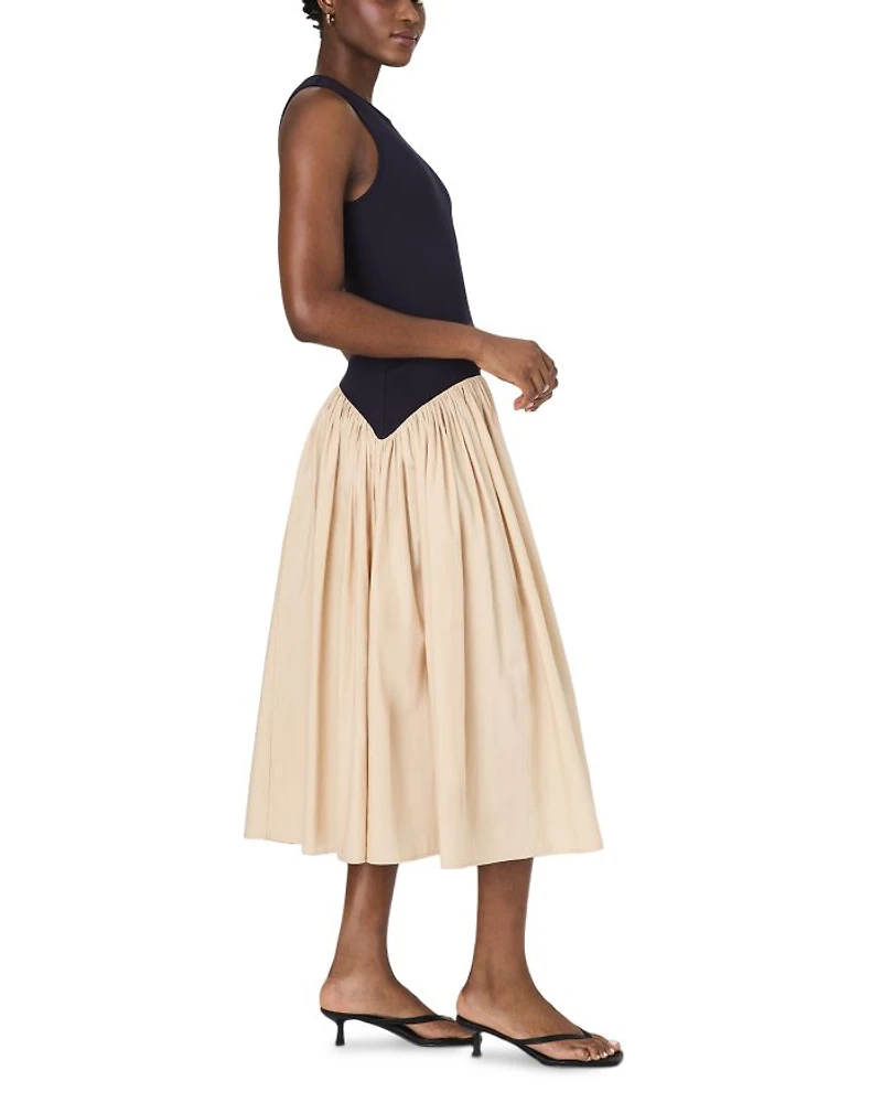 Kayle Jia Mix Midi Dress