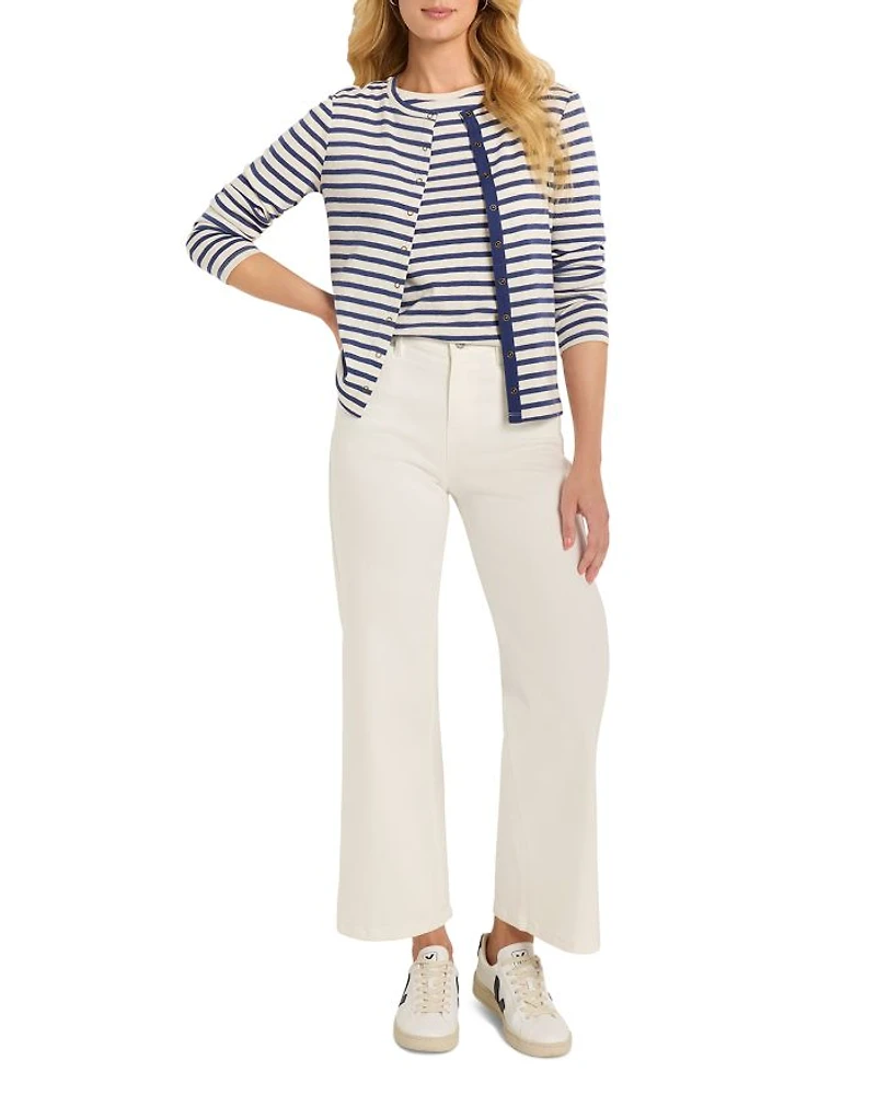 Striped Boat Neck Tank Top