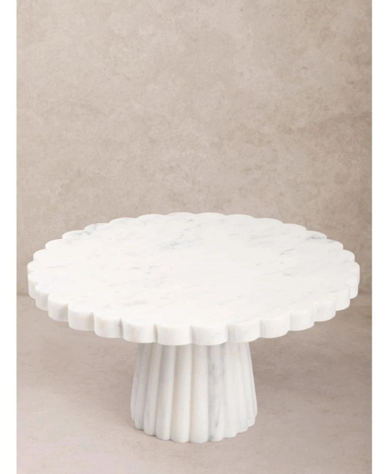 Bobby White Marble Cake Stand