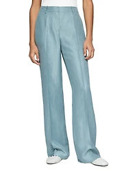 Lafayette 148 New York Gates Full Leg Linen Blend Pants