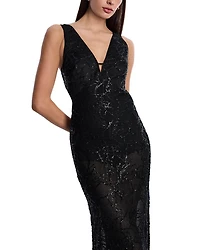 Embellished Cutout Gown