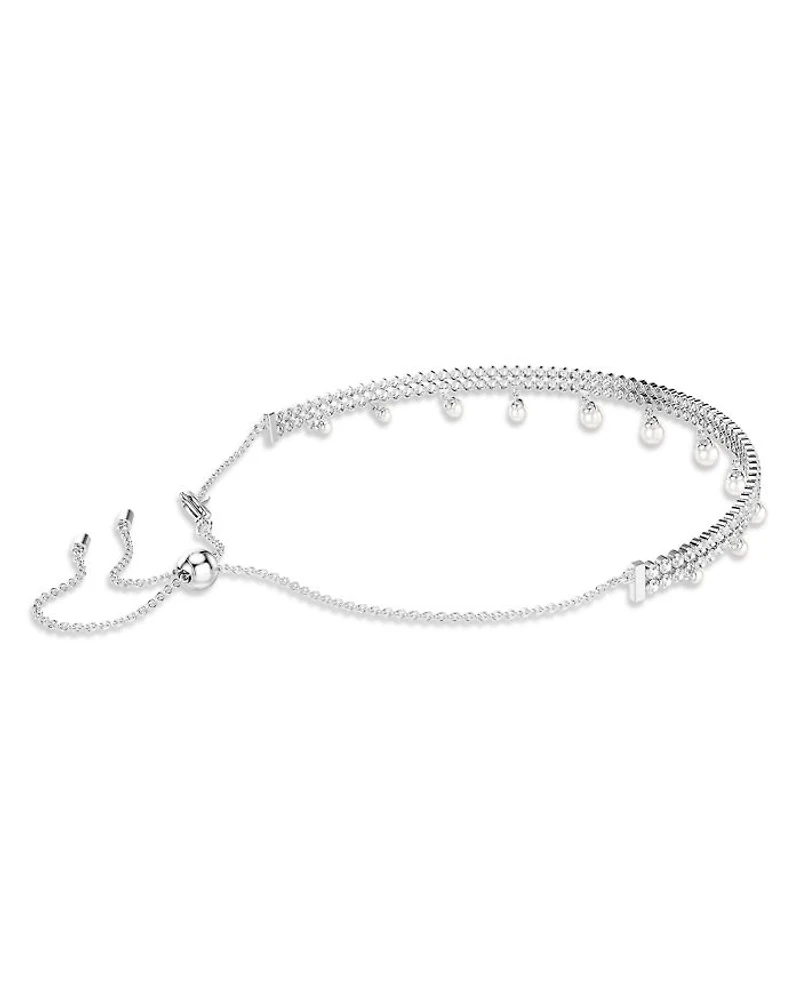 Ariana Grande Imitation Pearl & Crystal Dangle Choker Necklace, 11.75-16.5"