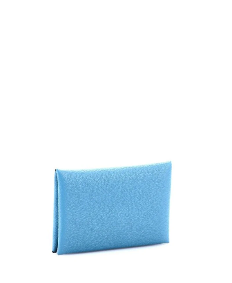 Pre-Owned Hermes  Calvi Duo Card Holder Verso Epsom