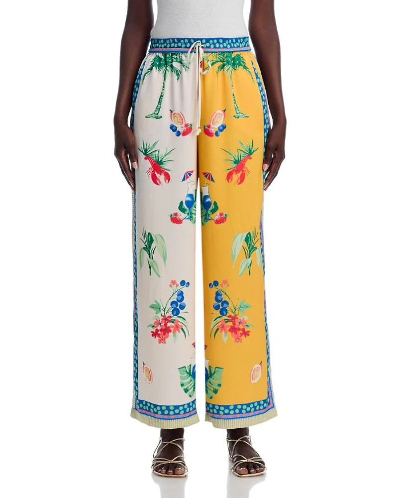 Printed Wide Leg Pants - Exclusive