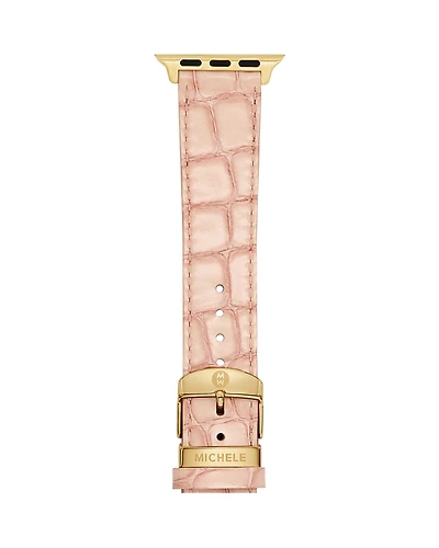 Michele Ballet Pink Leather Bracelet Band for Apple Watch, 38-49mm