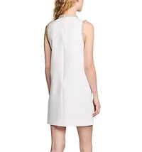 Short Dress with Rhinestone Trim