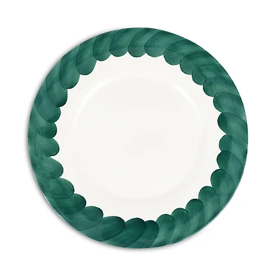 Vietri Lisbon Green Brushstroke Round Platter