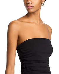 Amari Ruched Bubble Hem Mini Dress