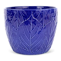 Vietri Viva Garden Embossed Leaves Cachepot