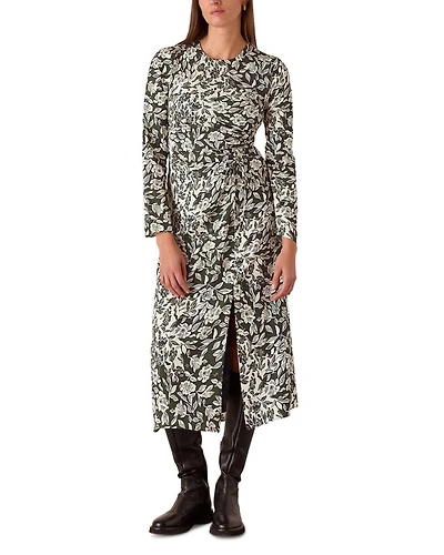 Cut Stems Ruched Side Dress