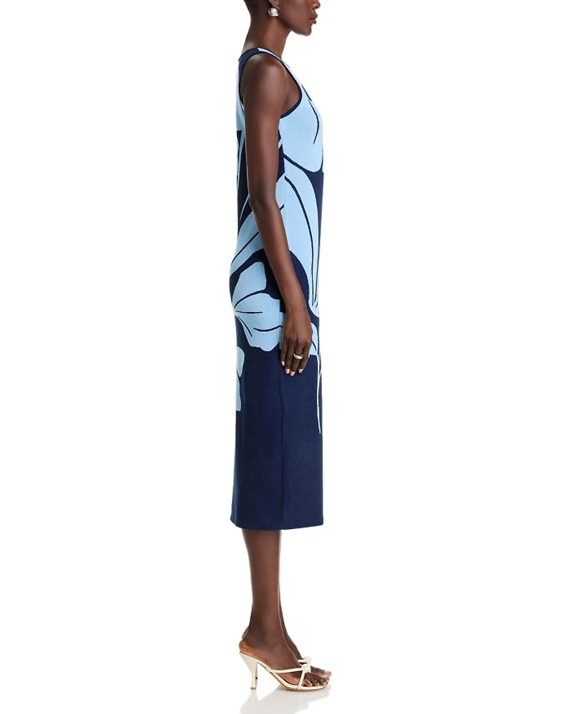 Exploded Floral Midi Dress