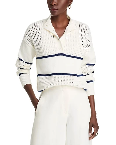 Striped Mixed Knit Sweater