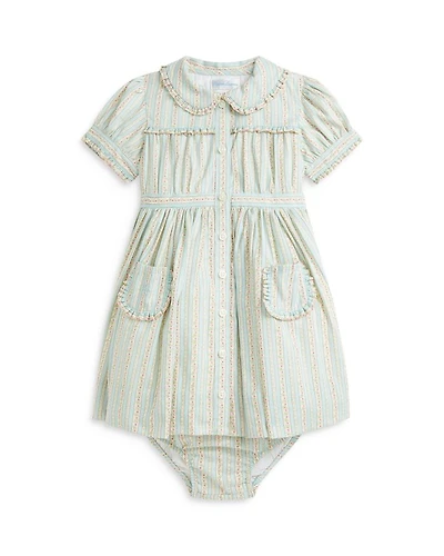 Girls' Floral Striped Dobby Dress & Bloomer - Baby