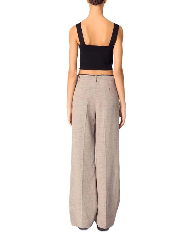 Straight Leg Suit Pants