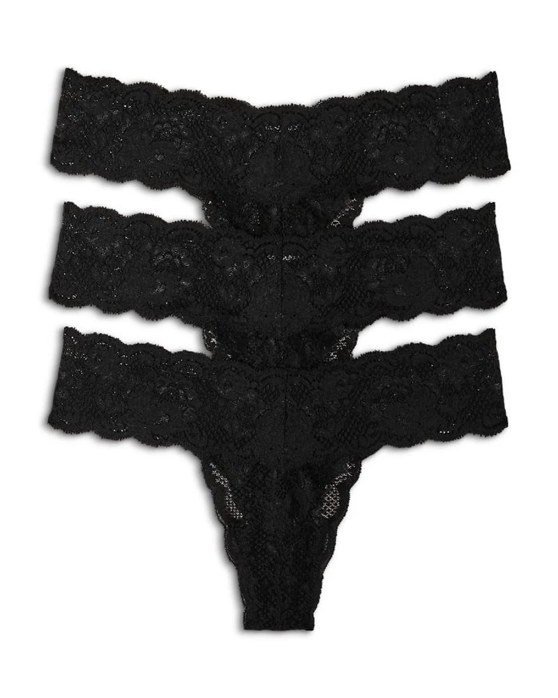 Never Say Never Cutie Low-Rise Thongs, Set of 3