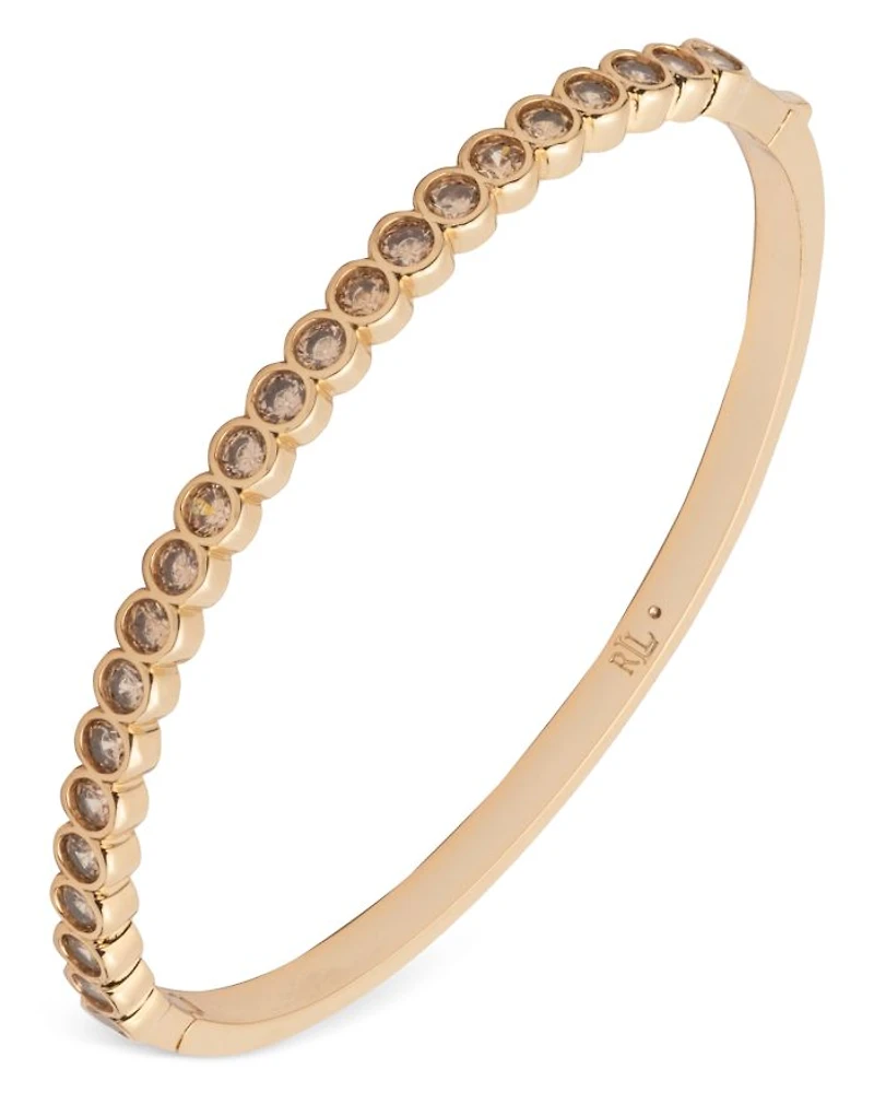 Cubic Zirconia Hinge Bangle Bracelet