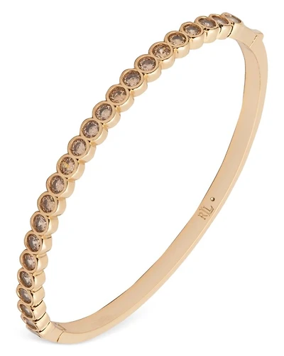 Cubic Zirconia Hinge Bangle Bracelet