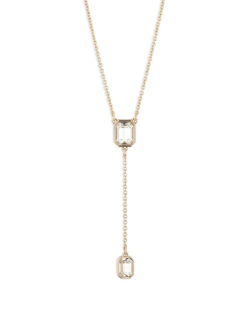 Stone Y Drop Necklace, 16-19"