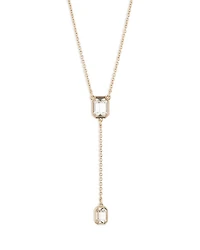 Stone Y Drop Necklace, 16-19"