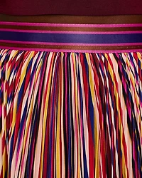 Diagonal Stripes Multicolor Midi Skirt