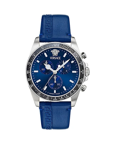 Versace Greca Chrono Wave Chronograph Watch, 43mm