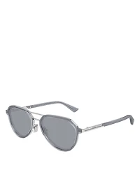 Bottega Veneta Pilot Sunglasses, 55mm