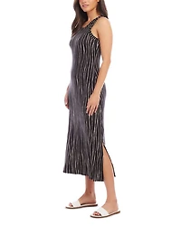 Printed Sleeveless Midi Dress