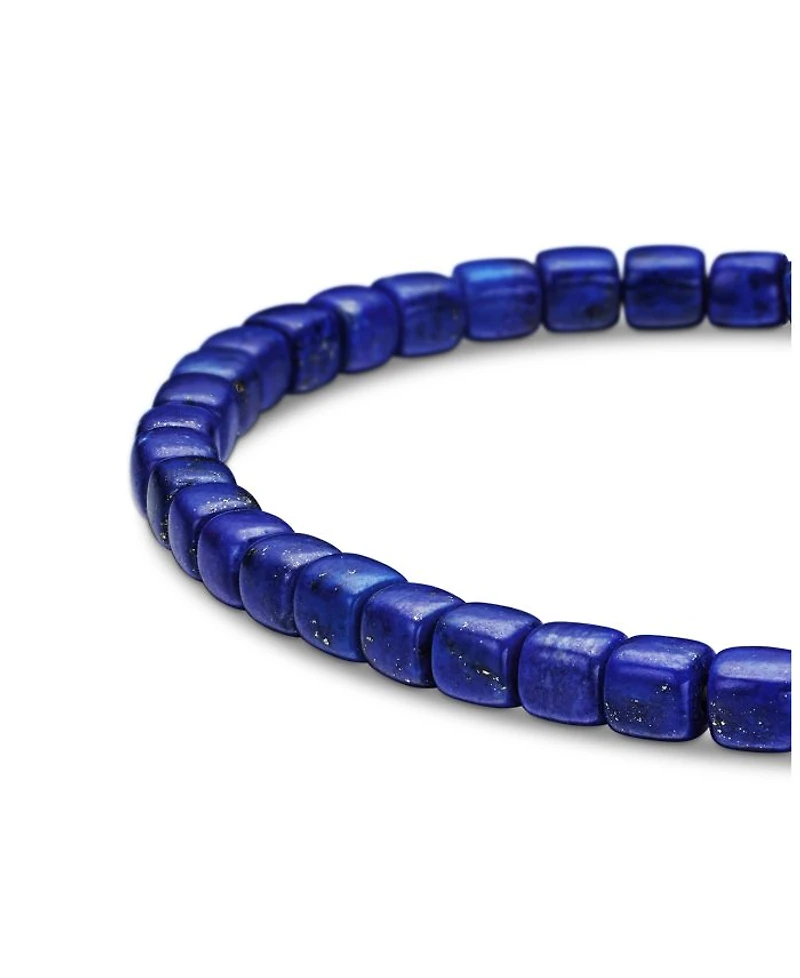 Men's Spiritual Beads Cushion Bracelet with Lapis Lazuli