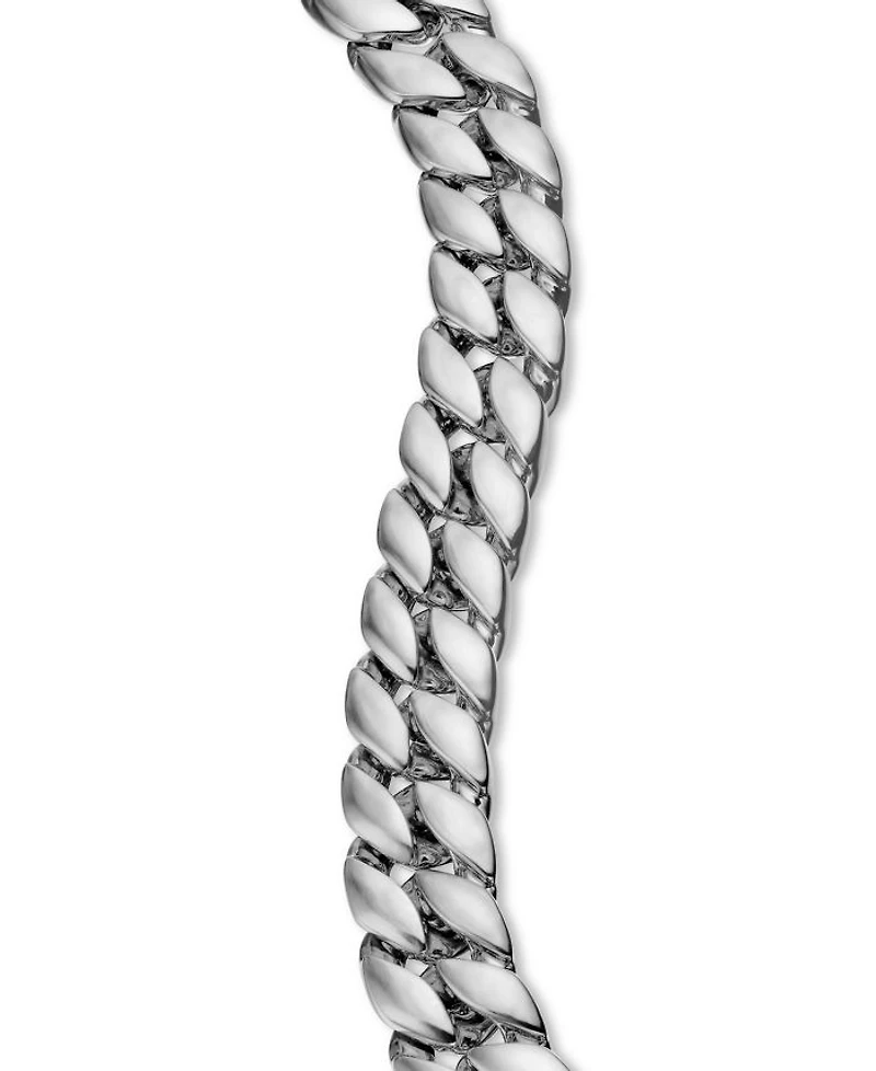 Men's Curb Chain Bracelet Sterling Silver, 11.5mm
