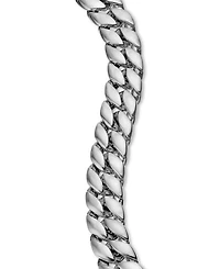 Men's Curb Chain Bracelet Sterling Silver, 11.5mm
