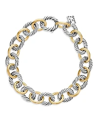 Oval Link Bracelet with Gold