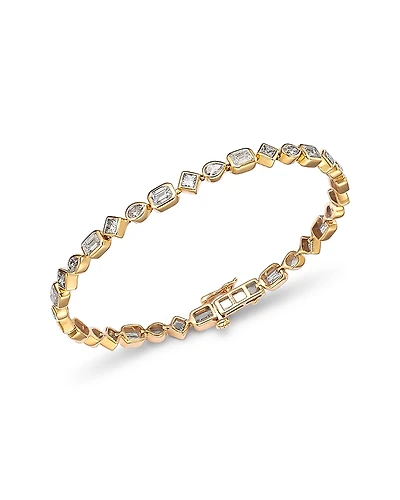 Bloomingdale's Fine Collection Certified Lab Grown Mixed Cut Diamond Bracelet