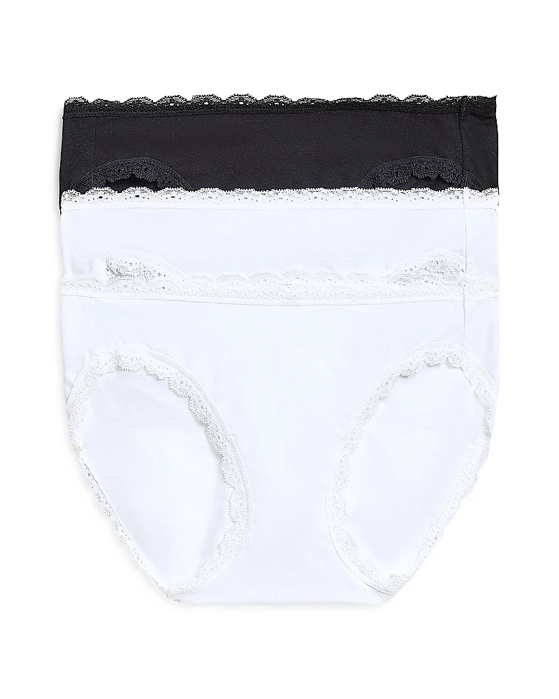 b. tempt'd by Wacoal Lace Trim Bikini, Pack of 3