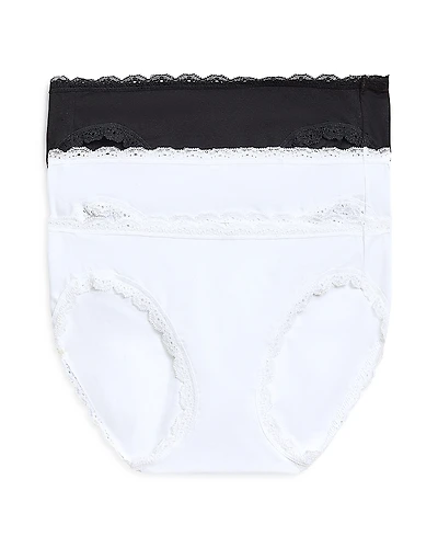 b. tempt'd by Wacoal Lace Trim Bikini, Pack of 3