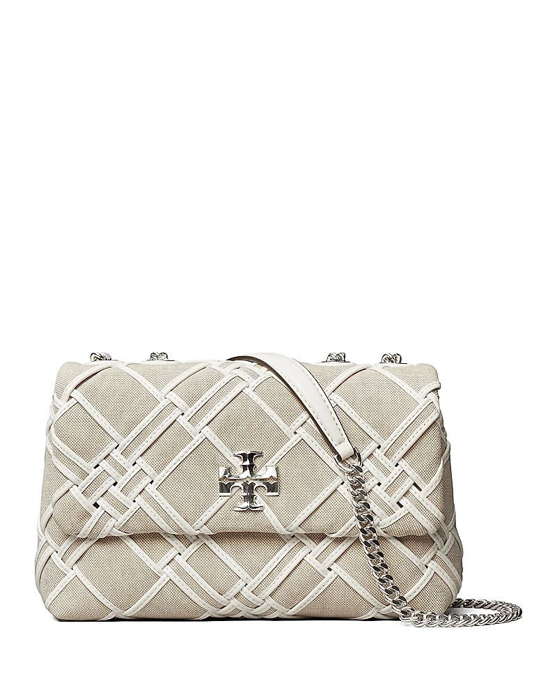 Tory Burch Kira Woven Canvas Small Convertible Shoulder Bag