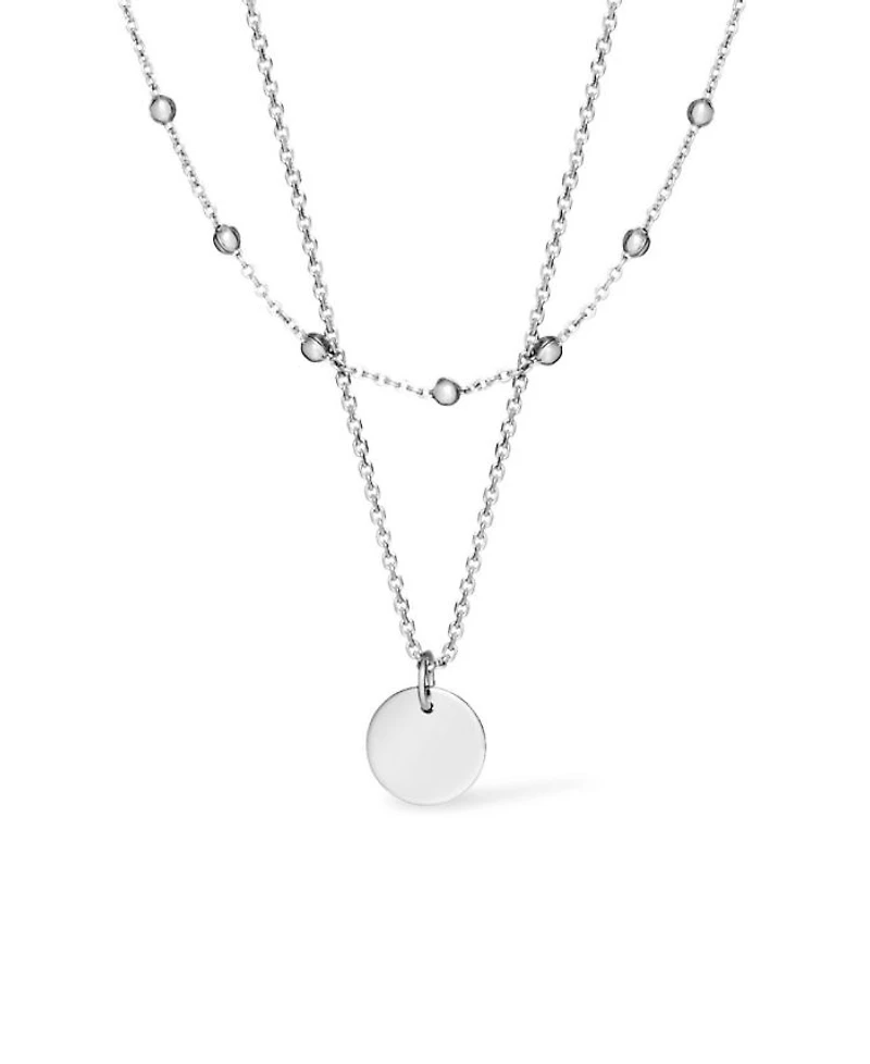 Willow Silver Coin Necklace Set