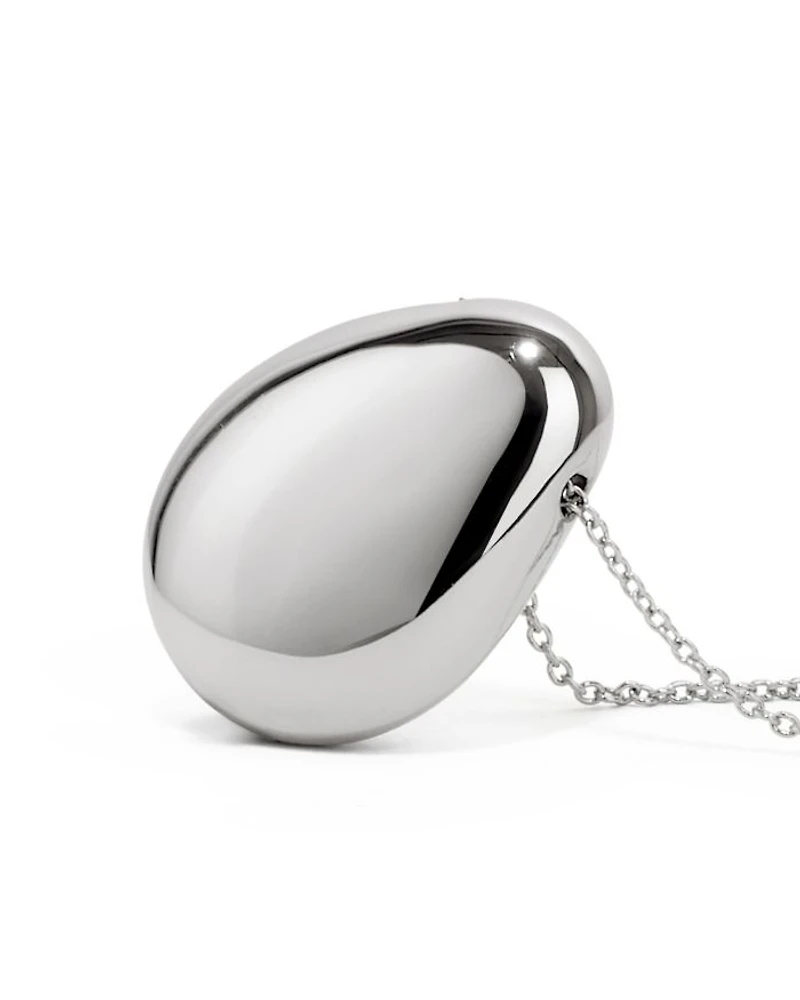 Pebble Silver Pendant Necklace