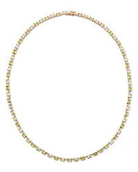 Bloomingdale's Fine Collection Peridot, Lemon Quartz & Diamond Collar Necklace