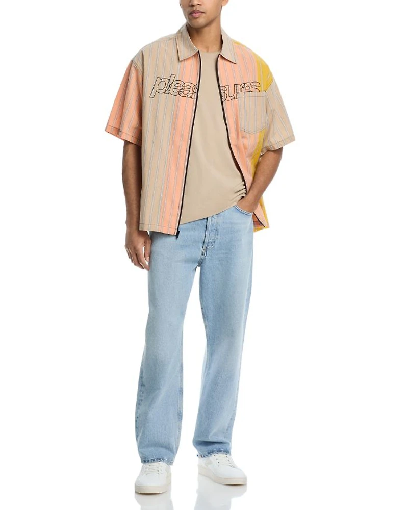 Garner Regular Fit Zip Front Short Sleeve Shirt