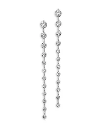 Diamond Linear Drop Earrings in 14K White Gold, 2.0 tcw