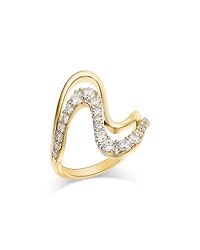 Bloomingdale's Fine Collection Diamond Double Wave Ring
