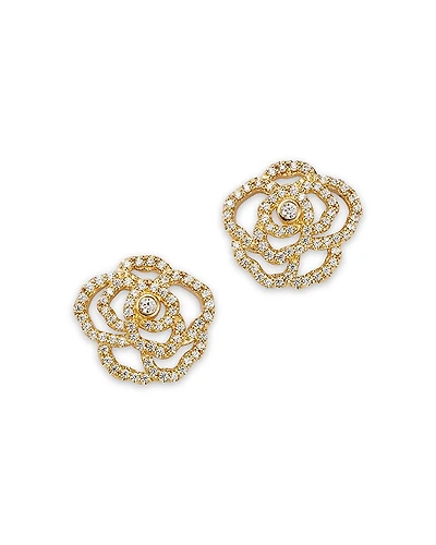 Bloomingdale's Fine Collection Diamond Flower Earrings