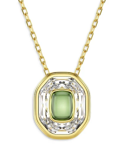 Chroma Octagon Crystal Pendant Necklace, 14.875-17.75"