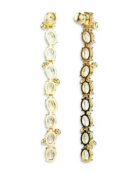 Gema Mixed Cut Multicolor Crystal Asymmetrical Linear Drop Earrings