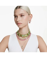 Dulcis Multicolor Crystal Medium Hoop Earrings